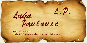 Luka Pavlović vizit kartica